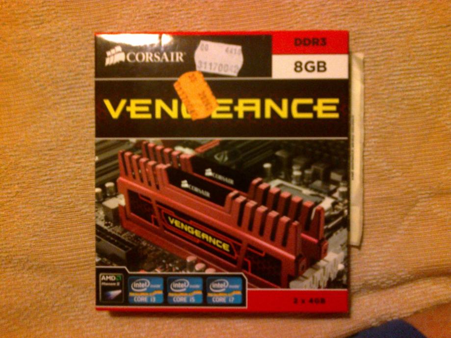 Corsair Vengeance DDR3 RAM Memorija 1600MHz 8Gb, 2x4Gb