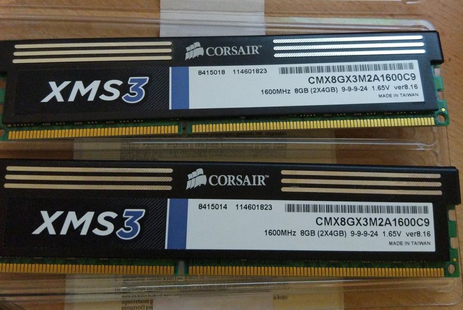 Corsair XMS3 DDR3 8GB 1600MHz (2x4)