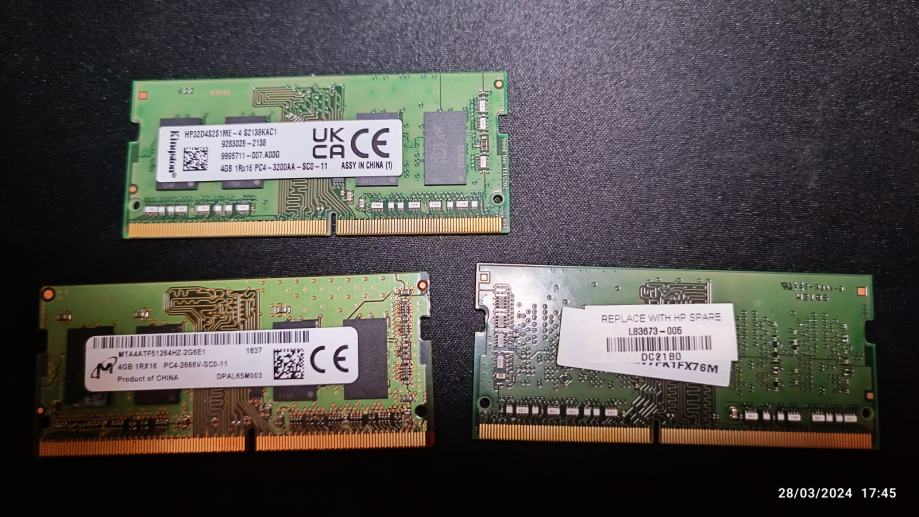 DDR4, 4 GB, 3 komada, SODIMM