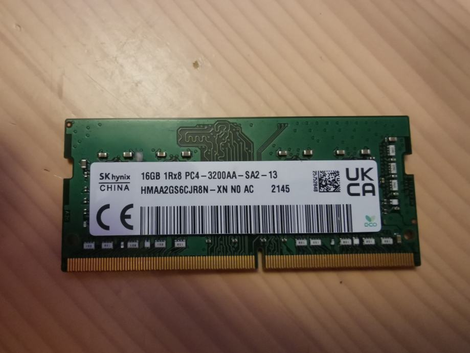 Barrette RAM 16Go DDR4 3200MHz SODIMM SK Hynix - Pour PC Portable, Reconditionnée Et Testée