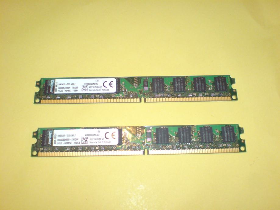 Kingston DDR2 2GB 800MHz - dva modula