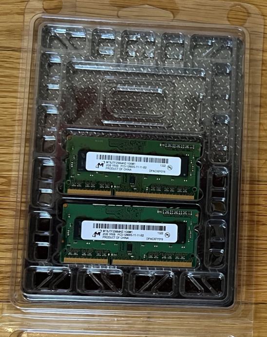 Memorija 2 x 2GB DDR3 - 12800S SO-DIMM (za laptope)
