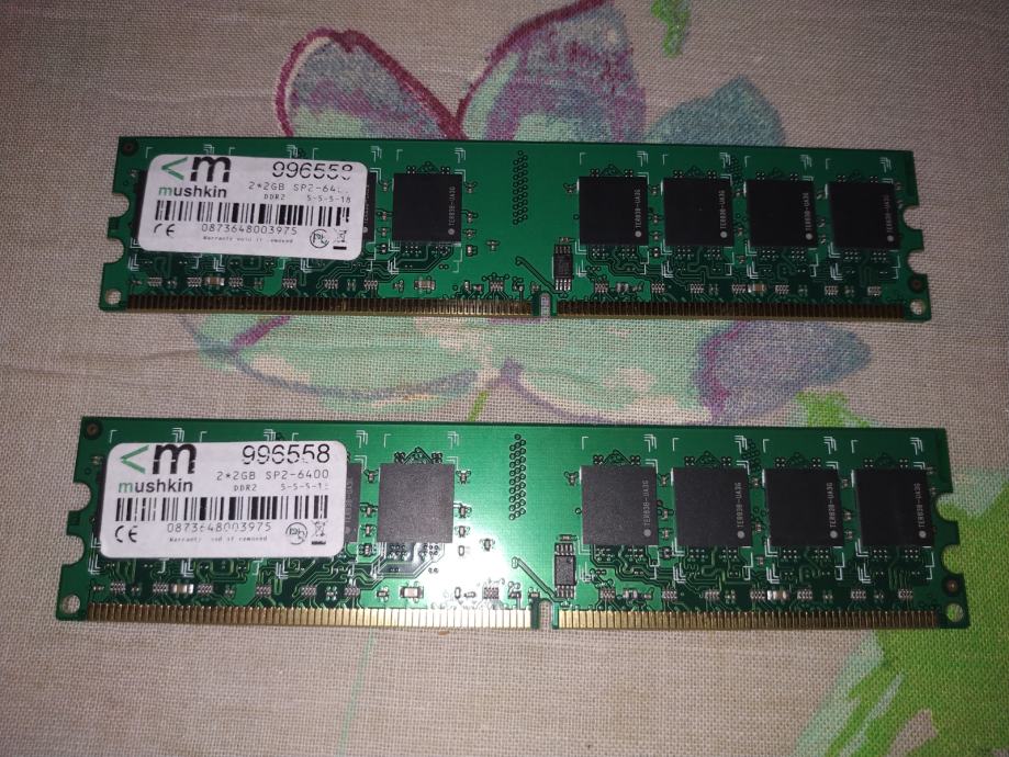 Mushkin Enhanced Blackline 4GB (2 x 2GB) DDR2 800 (PC2 6400) Dual Channel Kit De