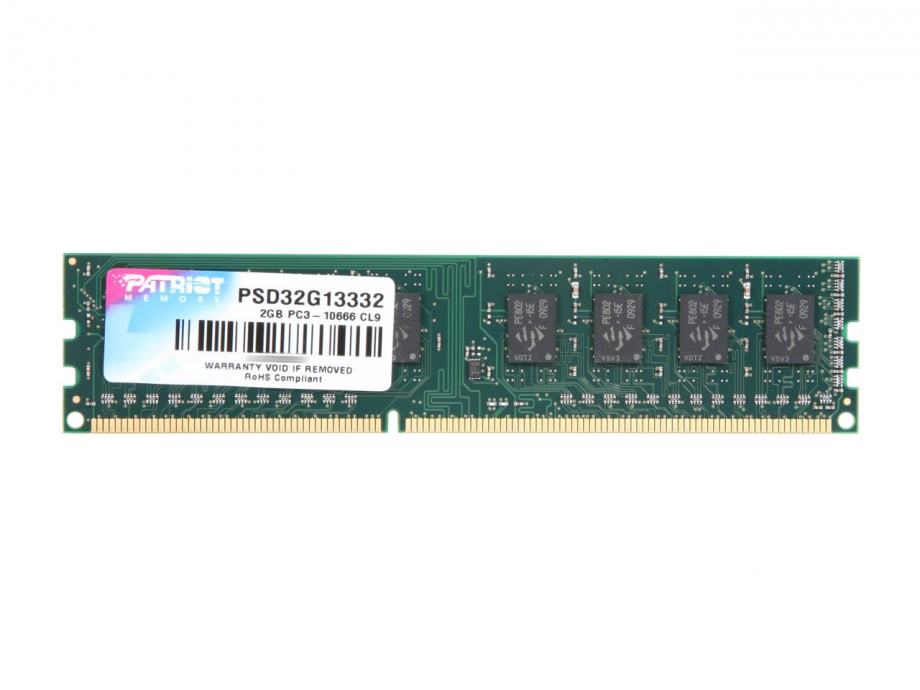 Patriot U.S.A. RAM 2GB 240-Pin DDR3 SDRAM DDR3 1333 (PC3 10600)