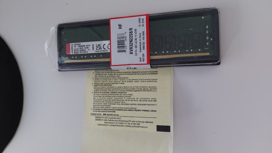 RAM DDR4 8GB 3200MHz KVR32N22S8/8