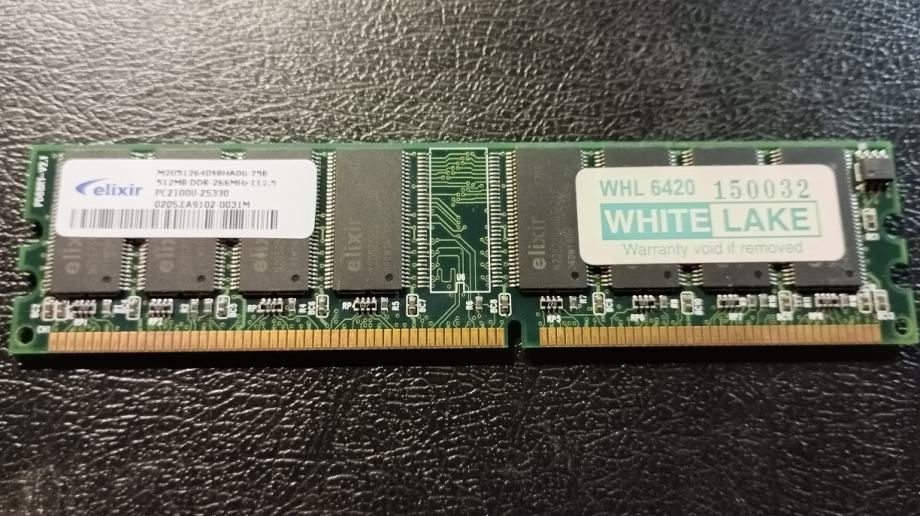 Ram Elixir, 512 MB, DDR 266 MHz, PC2100U