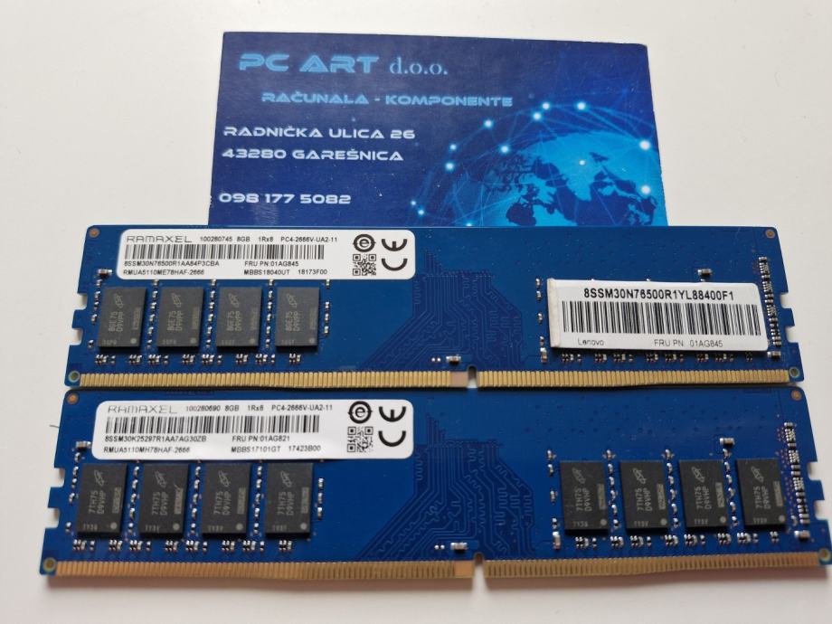 Ramaxel 16GB (2x8GB) DDR4, PC4, 2666 MHz - Račun / R1 / Jamstvo