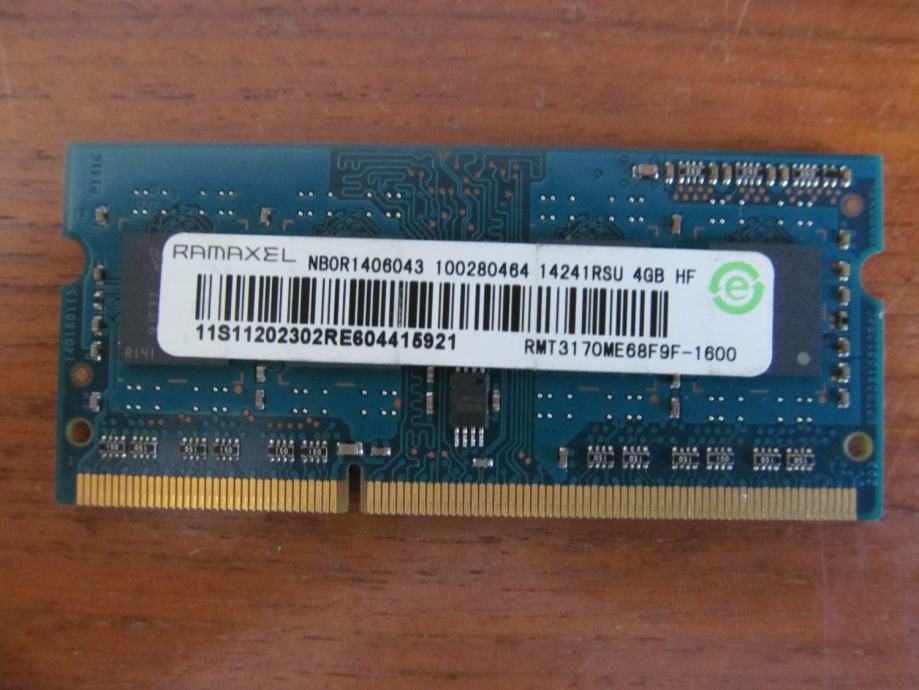 RAMAXEL 4 GB DDR3L - AKCIJA (ddr3 memorija na 1,35V) 1600 MHz