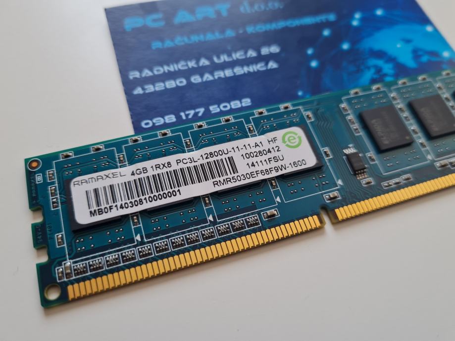 Barrette RAM Ramaxel 4GB DDR3 PC3L-12800U – Serveur Ou PC Occasion