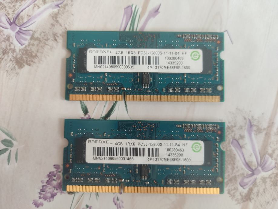 Ramaxel 8GB DDR3 PC3L memorija - 2x 4GB