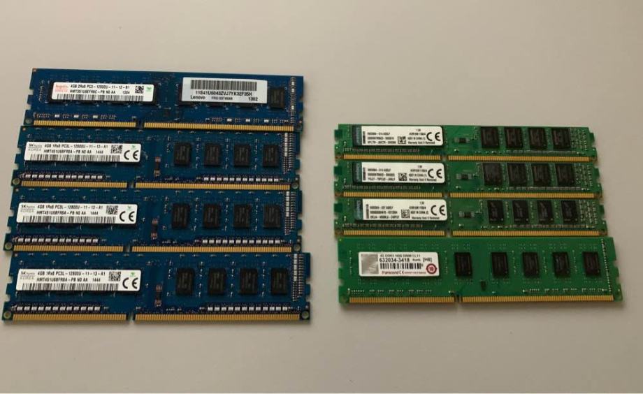 Razne RAM memorije DDR3, 4GB, 2GB
