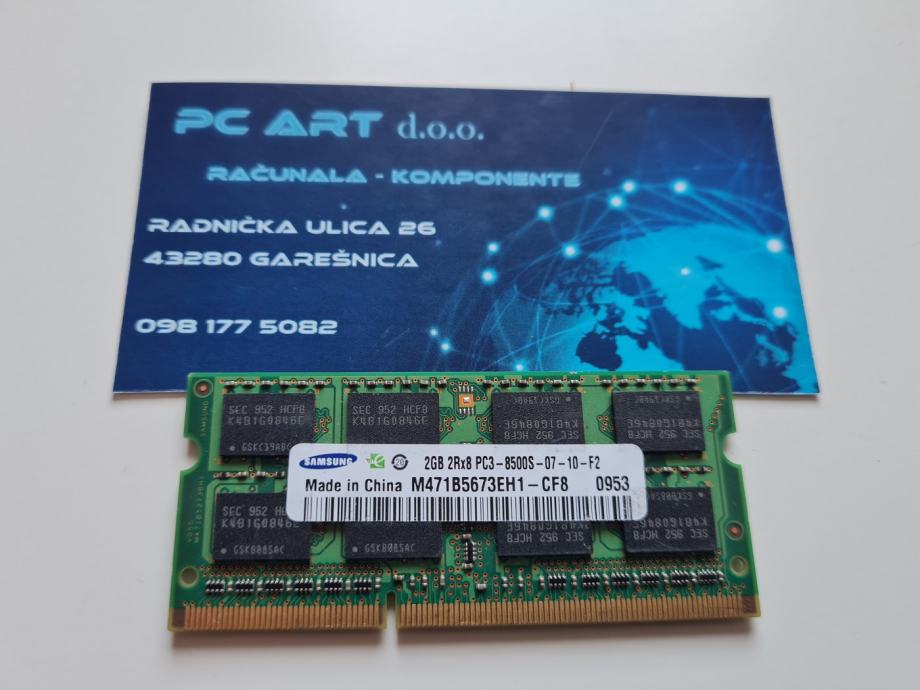 2GB 2Rx8 PC3 8500S 7 10 F1 Elpida   Laptop SODIMM