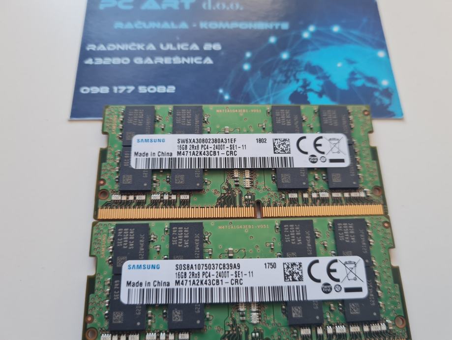 thumbnail image 2 of 32GB (2x16GB) DDR4-2400 SODIMM Laptop RAM – CT2K16G4SFD824A Compatible – Non-ECC 2 of 6