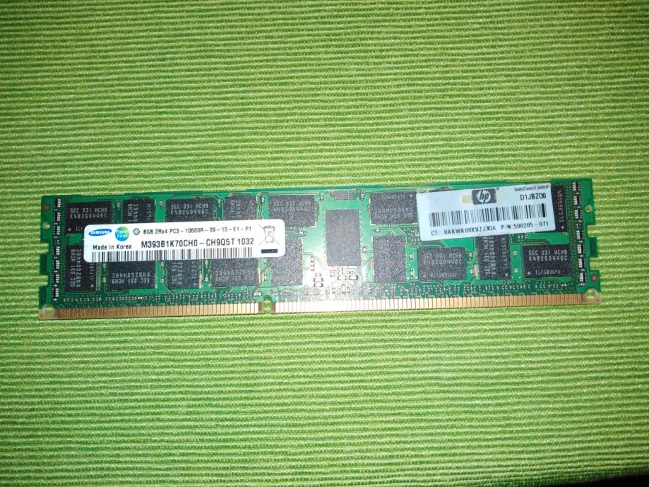 Samsung 8GB 2Rx4 PC3-10600R-09-10-E1-P1DD3