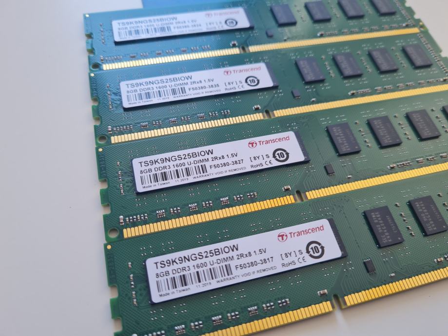 32GB 4x 8GB PC3-14900E ECC non-Tamponné DDR3 1866MHz Dimm Serveur