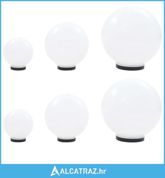 6-dijelni set LED kuglastih svjetiljki 20/30/40 cm PMMA - NOVO