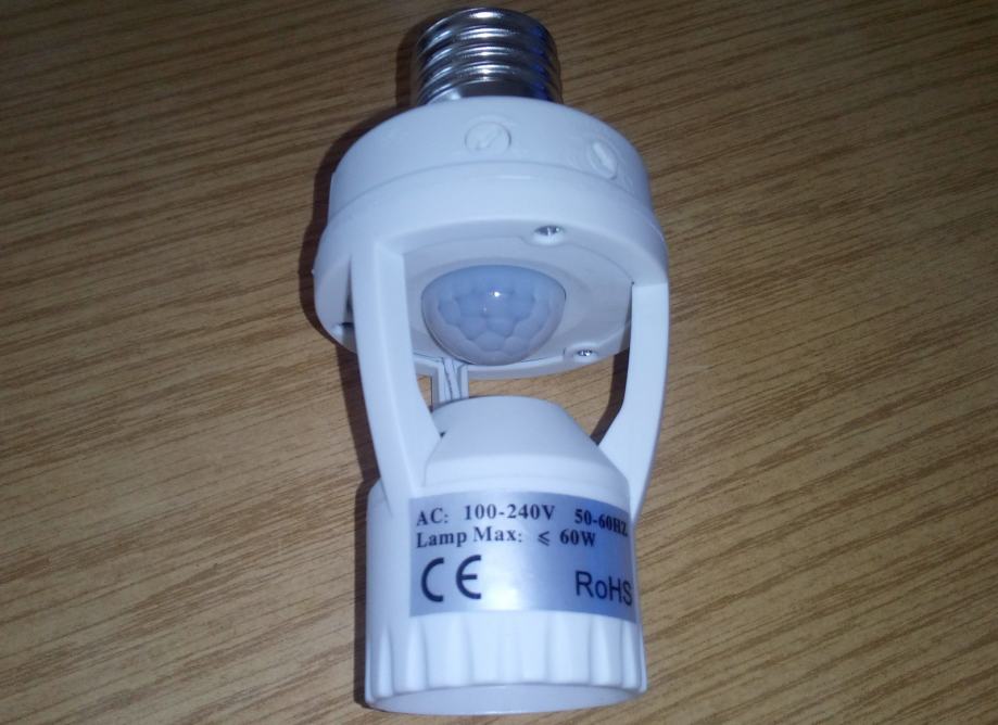 E27 Držač žarulje Svjetlo prekidač sa infracrvenim PIR senzorom pokret
