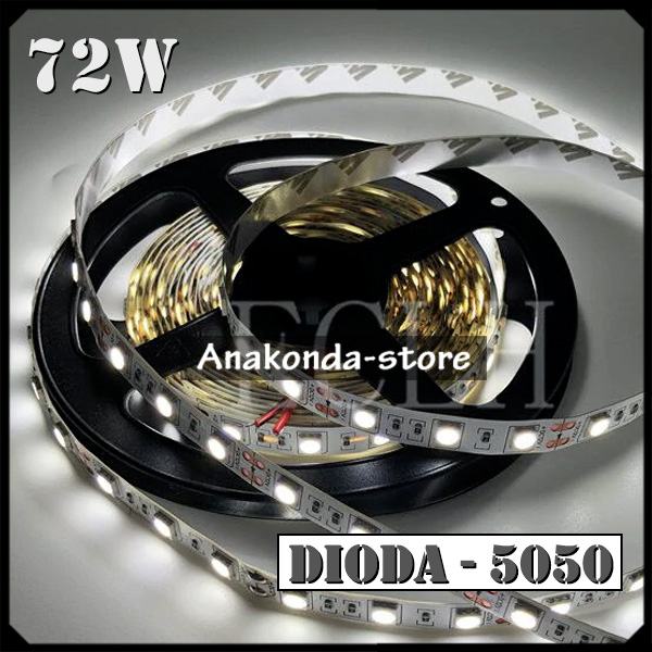 14.4W/m LED 300-5050 SMD Dioda Traka 5m 72W HLADNO Bijela 6000K - IP20
