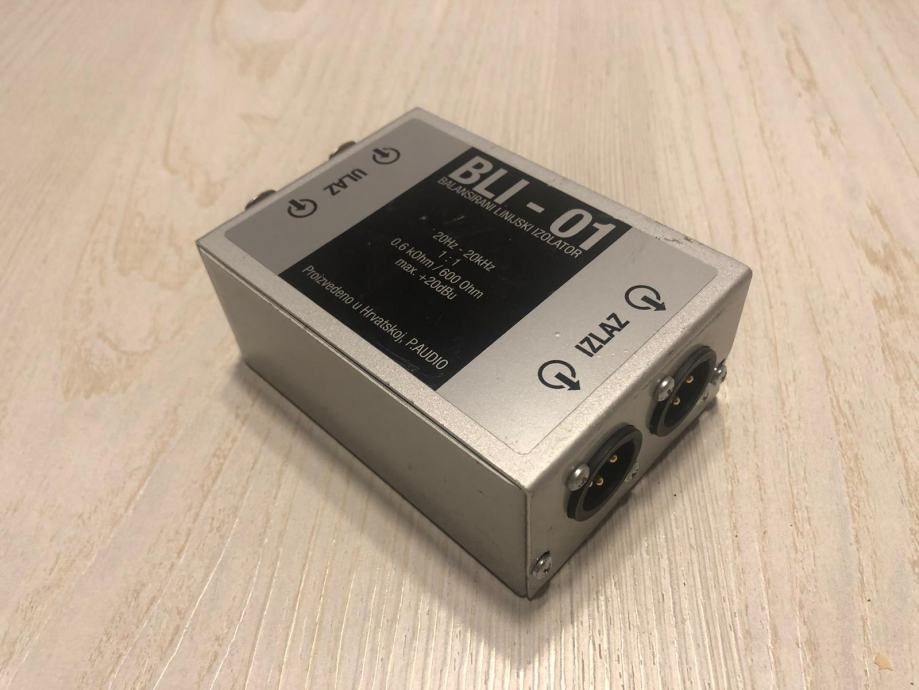 Balansirani linijski stereo izolator BLI-01 P-audio uništavač šuma