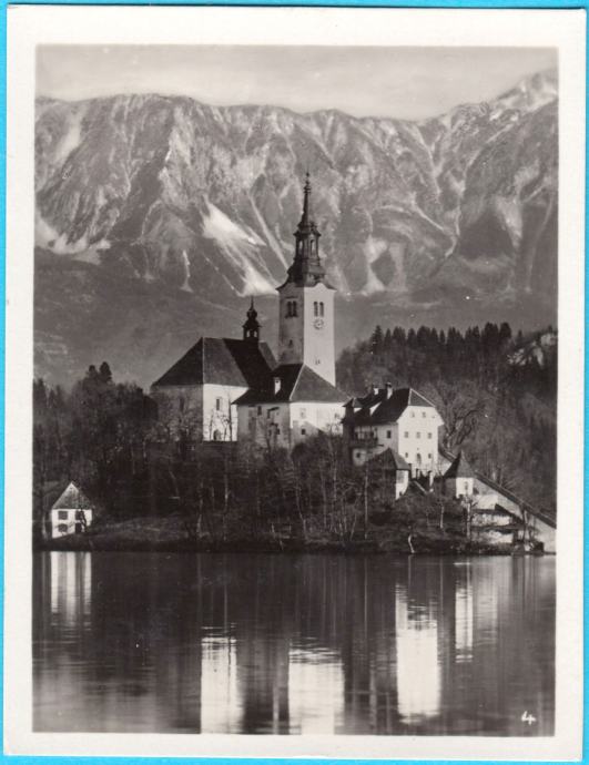 BLED - Otok & Karavanke - Slovenija originalna stara fotografija