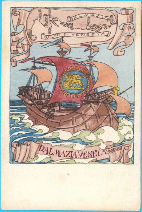 DALMACIJA - VENECIJA stara predratna talijanska razglednica