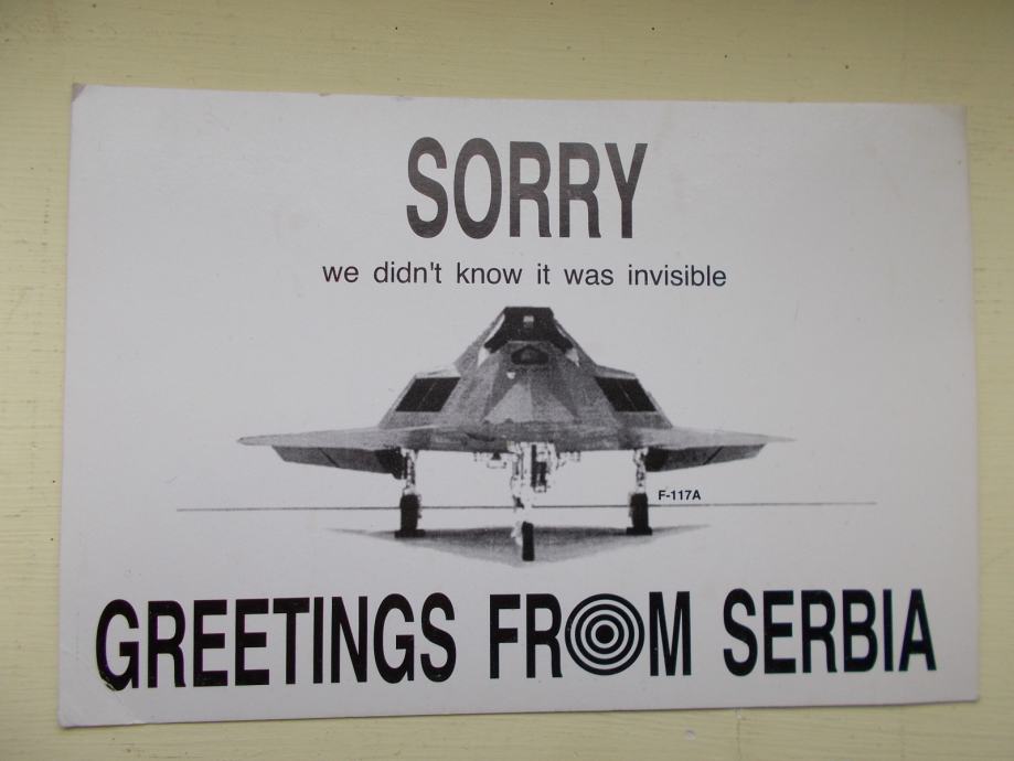 NATO,Greetings from Serbia,1999.