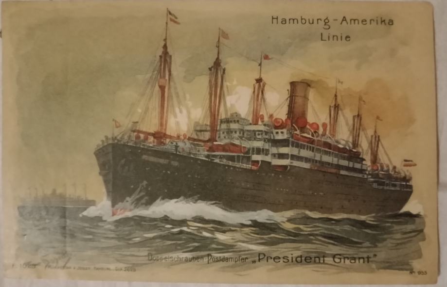 Razglednica Hamburg - Amerika linija  / 1912