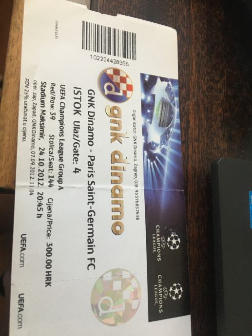 Ulaznice Dinamo Dynamo Kiev I Paris St Germain 2012