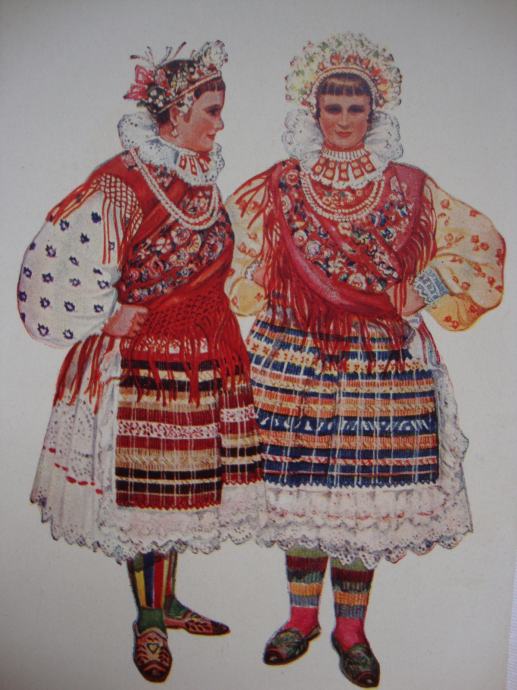 Vladimir Kirin,Slavonija,Valpovo-Brođanci,razglednica narodne nošnje