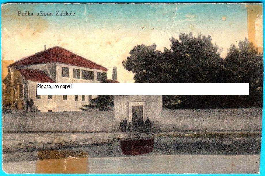 ZABLAĆE (Šibenik) - Pučka učiona ... stara austro-ugarska razglednica