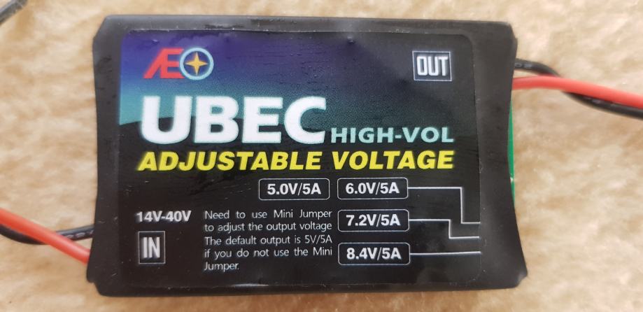 AEO RC Adjustable Voltage 5V 6V 7.2V 8.4V/5A UBEC