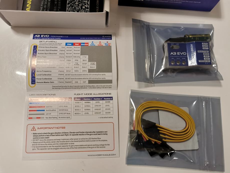 HOBBYEAGLE A3 EVO 6 Axis Gyro Airplane Gyro Flight Controler