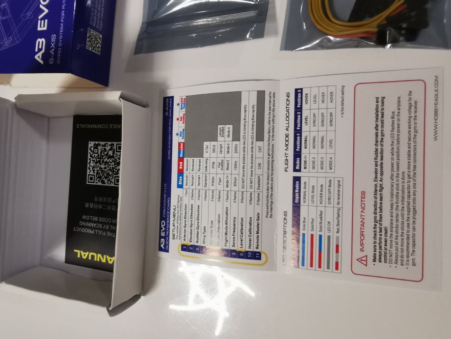 HOBBYEAGLE A3 EVO 6 Axis Gyro Airplane Gyro Flight Controler