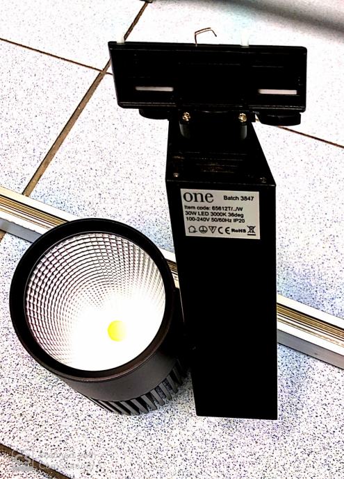 One Light tračni reflektor COB LED 30W CW TRACK SPOT crni