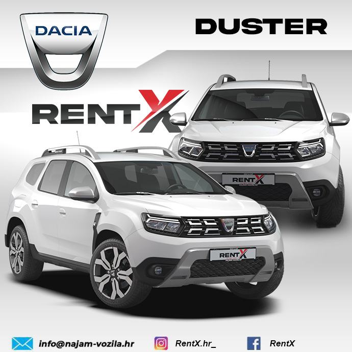 ►Rent a Car - Dacia Duster - NOVO VOZILO - rentx.hr - Već od 30€◄