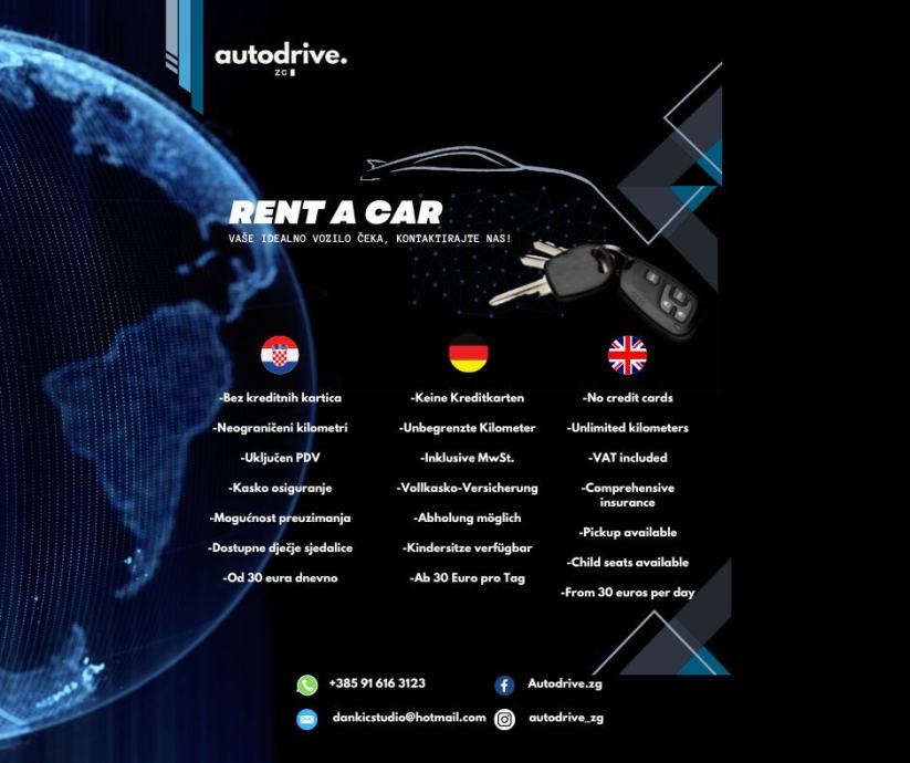 RENT A CAR Zagreb Povoljno, Sigurno i Pouzdano