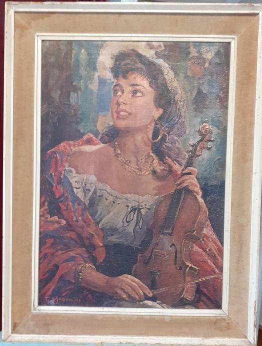ciganka sa violinom Giovanni MADONINI (1915.-1989.)