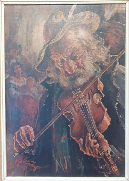 starac sa violinom Giovanni MADONINI (1915.-1989.)