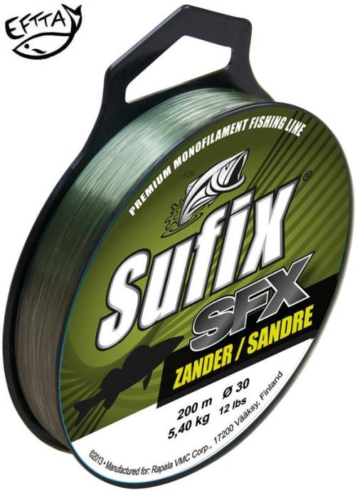 SUFIX monofil SFX Zander 200m - Green 0.25mm