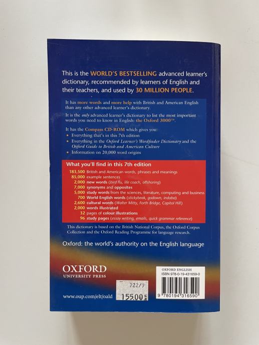 Oxford Advanced Learners Dictionary (7th edition)