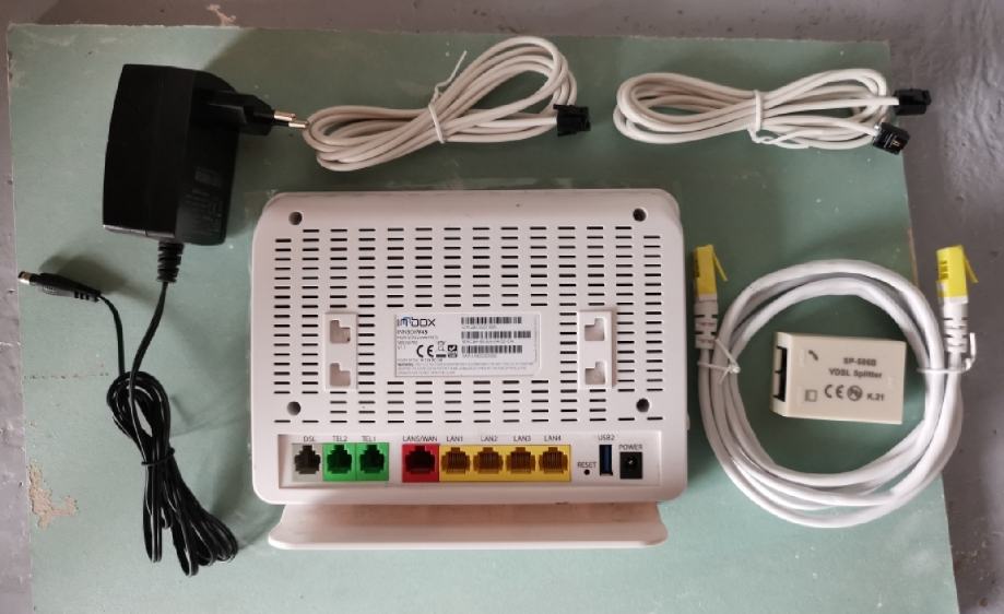 ADSL router Innbox v45, komplet