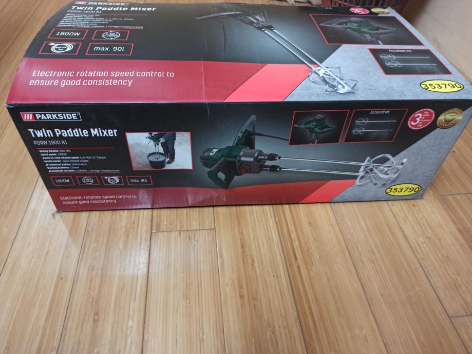 Dvostruka miješalica Parkside Twin Paddle Mixer PDRW 1800 B1 Novo