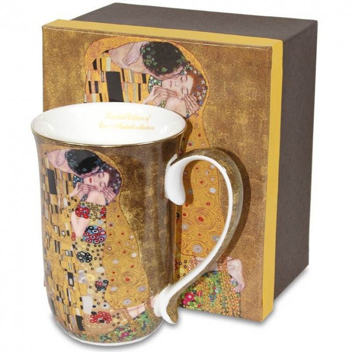 Šalica  400ml Gustav Klimt, u poklon kutiji, zlatna podloga
