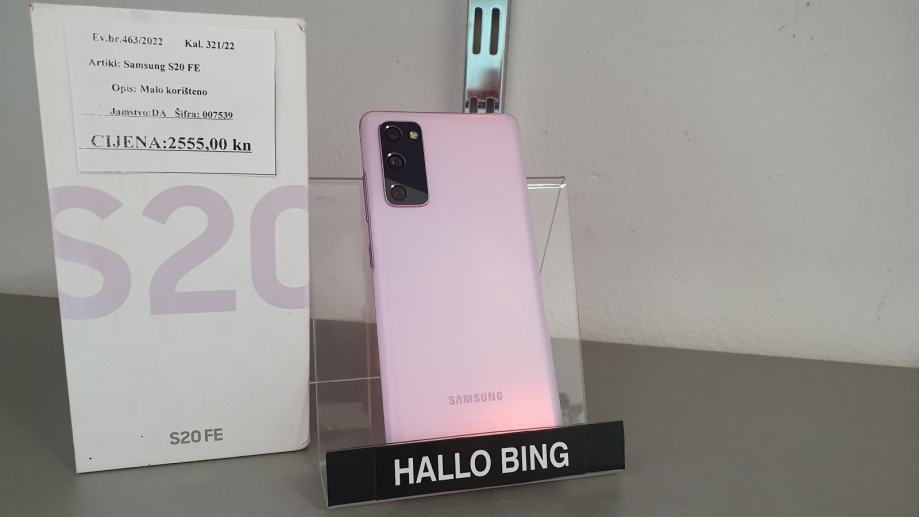 Samsung S20 FE, pink, jamstvo