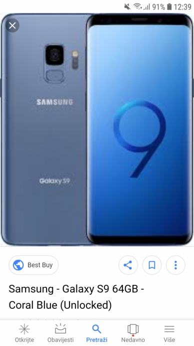 Prodajem Samsung s9 NOVO NOVO IZ T-COM