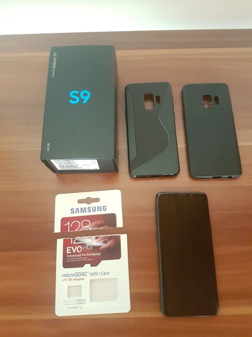 Samsung Galaxy S9 64gb DS crni + Samsung SD kartica od 128gb
