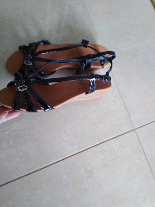 Sandales à Talons Noirs Paul Green Enzi - Taille 5.5 US (M) - Cuir - Neuves Dans Boîte D'origine