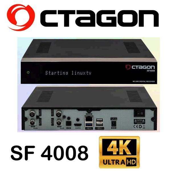 Octagon SF4008 4K   2x DVB-S2X + 1x DVB-C/T2