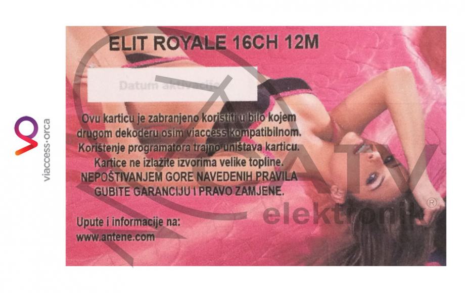 XXX - Kartica - Elite Royal 16 12M - 16 kanala na 12 mjeseci DVB-S2