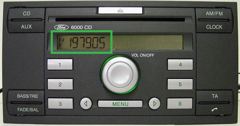 Ford 6000cd code